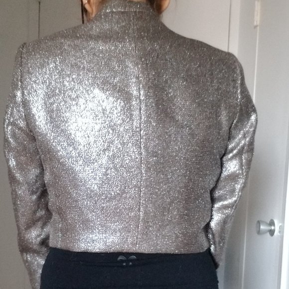 GUC - H&M SZ 8 Sparkly Cropped Blazer - Picture 3 of 3